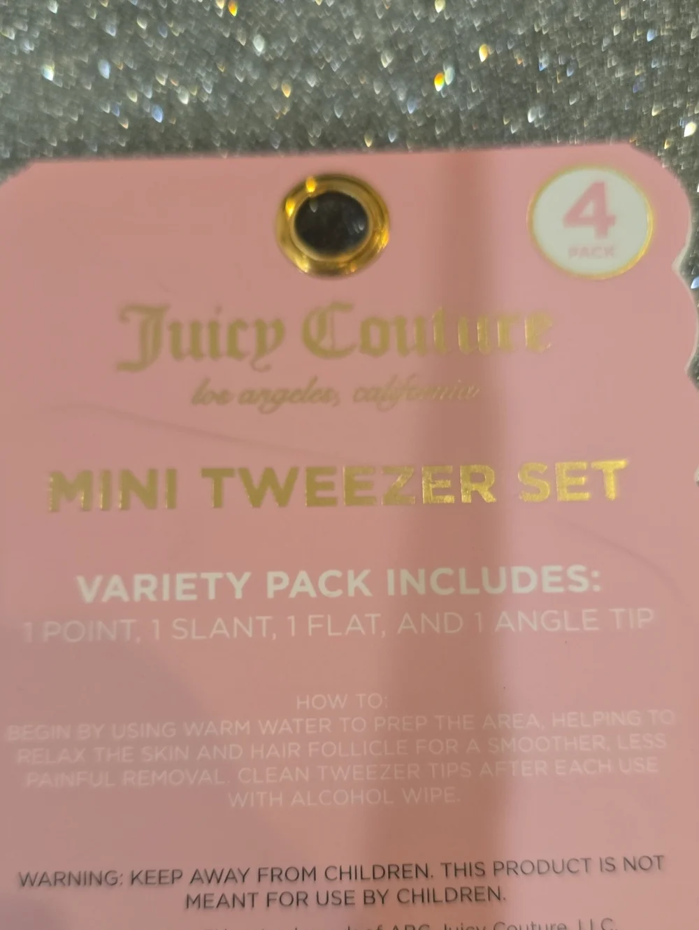 Juicy Couture 4-PK Logo Mini Tweezer Set